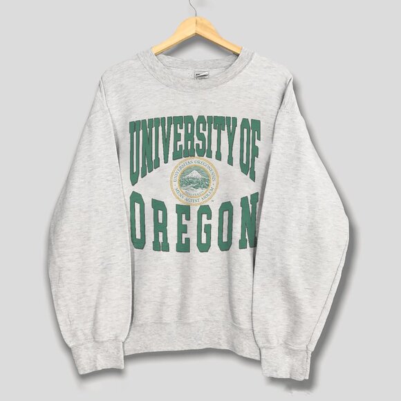 Vintage University of Oregon Logo Unisex Sweatshirt, Retro Oregon Ducks NCAA Tee - Picture 1 of 2